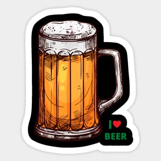 I love beer - a beer friend favorite design Sticker